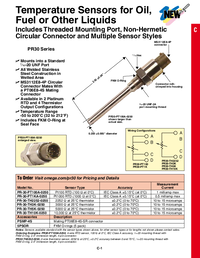 Thumbnail of document Data Sheet - PR-30 RTD & Thermistor Temp. Sensors for Oil, Fuel, & Other Liquids